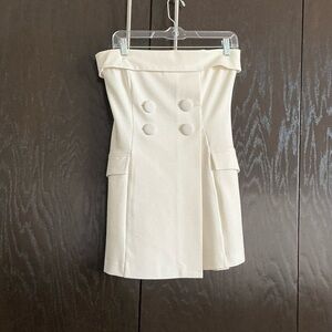 Anthropologie strapless Tuxedo mini Dress